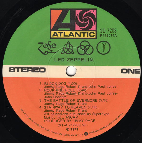 Led Zeppelin : Untitled (LP, Album, Club, RE, Spe)