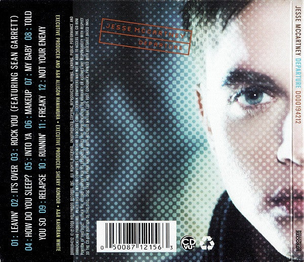 Jesse McCartney : Departure (CD, Album, Enh)