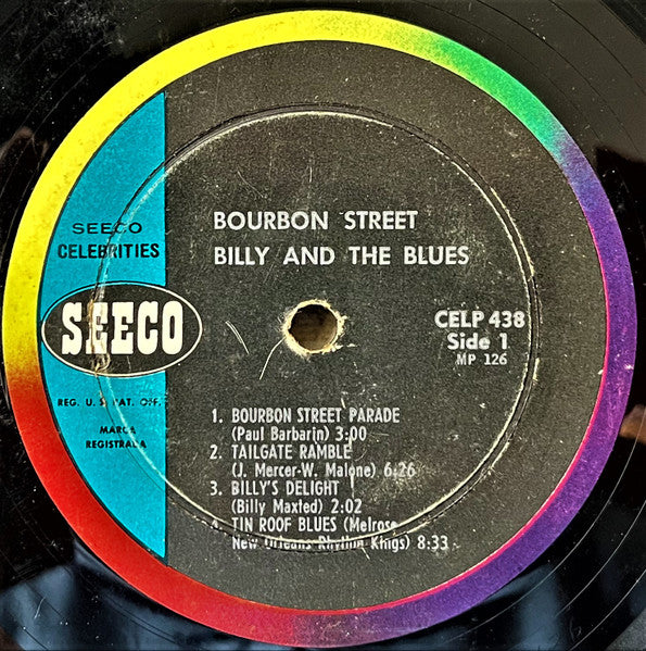 Billy Maxted's Manhattan Jazz Band : Bourbon St. Billy And The Blues (LP, Mono)