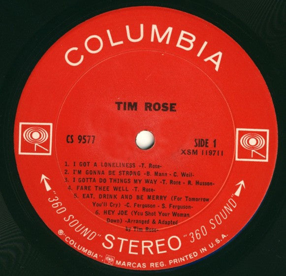 Tim Rose : Tim Rose (LP, Album, Ter)