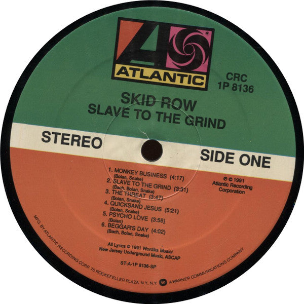 Skid Row : Slave To The Grind (LP, Album, Club)