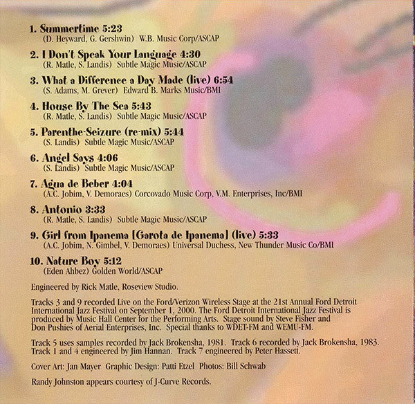 Sheila Landis + Rick Matle : Colors Of Brazil (CD, Album)