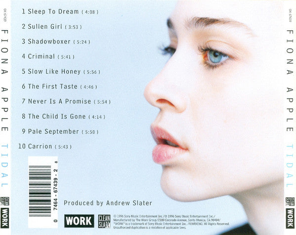 Fiona Apple : Tidal (CD, Album, Enh, DAD)