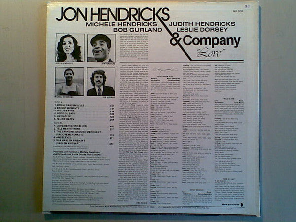 Jon Hendricks & Company : Love (LP, Album)