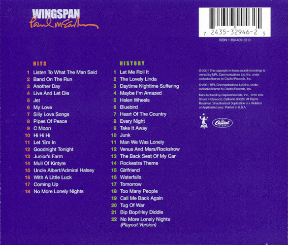 Paul McCartney : Wingspan (Hits And History) (2xCD, Comp, RM)
