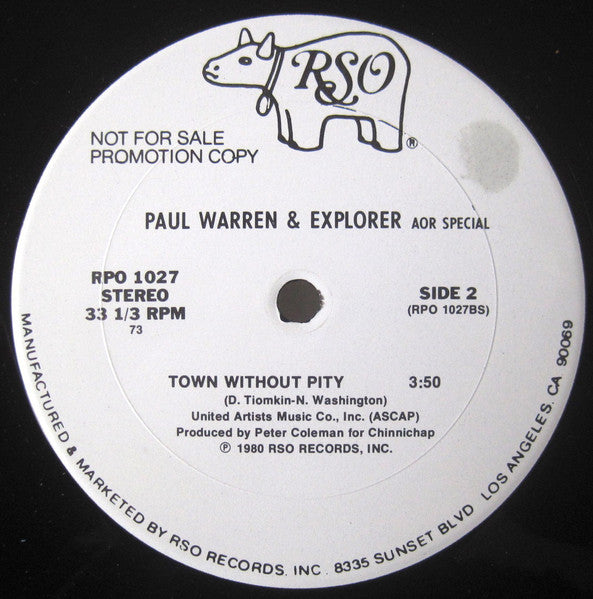 Paul Warren & Explorer* : Takin' Her Back (12", Promo)