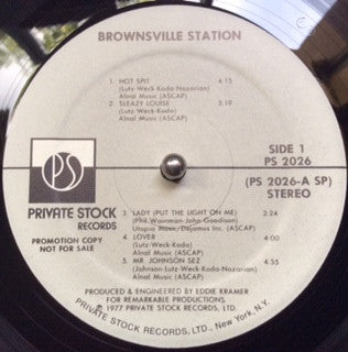 Brownsville Station : Brownsville Station (LP, Album, Promo)
