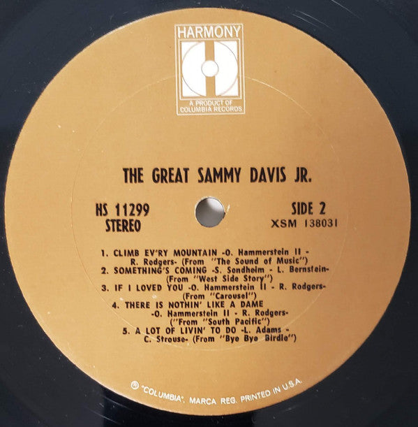 Sammy Davis Jr. : The Great Sammy Davis, Jr. (LP, Comp)