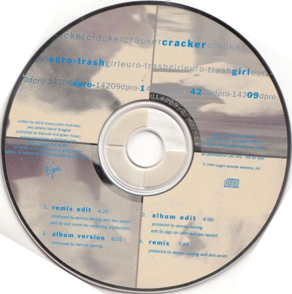 Cracker : Euro-Trash Girl (CD, Single, Promo)