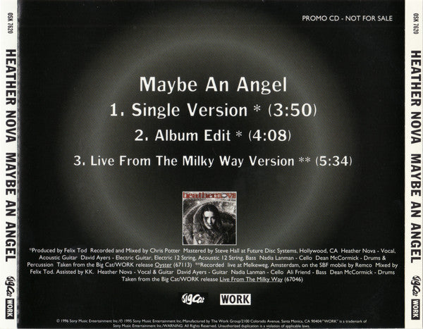 Heather Nova : Maybe An Angel (CD, Single, Promo)
