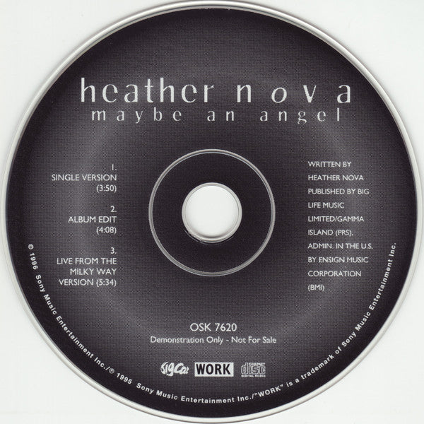 Heather Nova : Maybe An Angel (CD, Single, Promo)