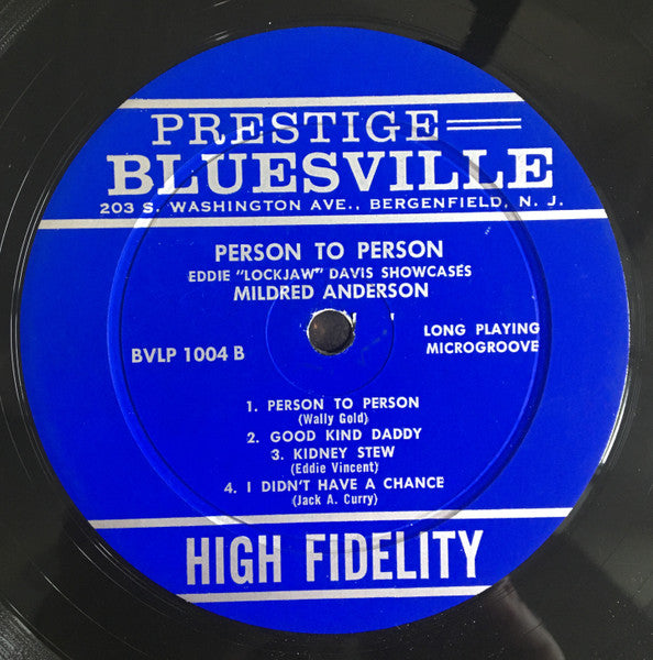 Mildred Anderson : Person To Person (LP, Album, Mono, Dee)