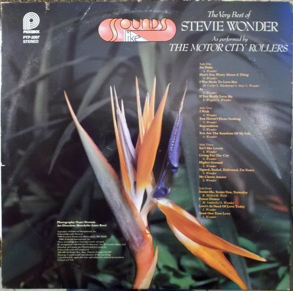 The Motor City Rollers* : Sounds Like The Very Best Of Stevie Wonder (2xLP, Comp)
