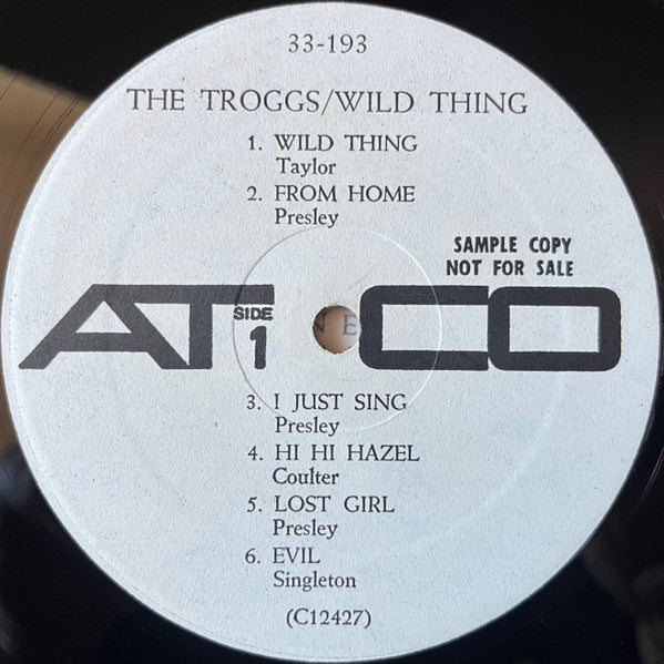The Troggs : Wild Thing (LP, Album, Mono, Promo)