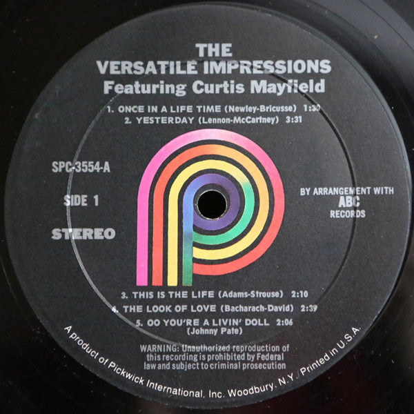 The Impressions : The Versatile Impressions (LP, Album)