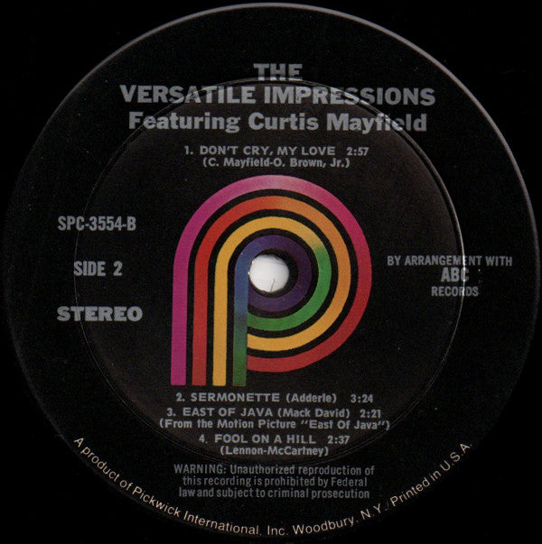 The Impressions : The Versatile Impressions (LP, Album)