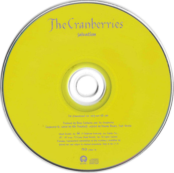 The Cranberries : Salvation (CD, Single, Promo)
