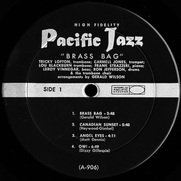 Lawrence Lofton & Carmell Jones With The Arrangements Of Gerald Wilson : Brass Bag (LP, Album, Mono)