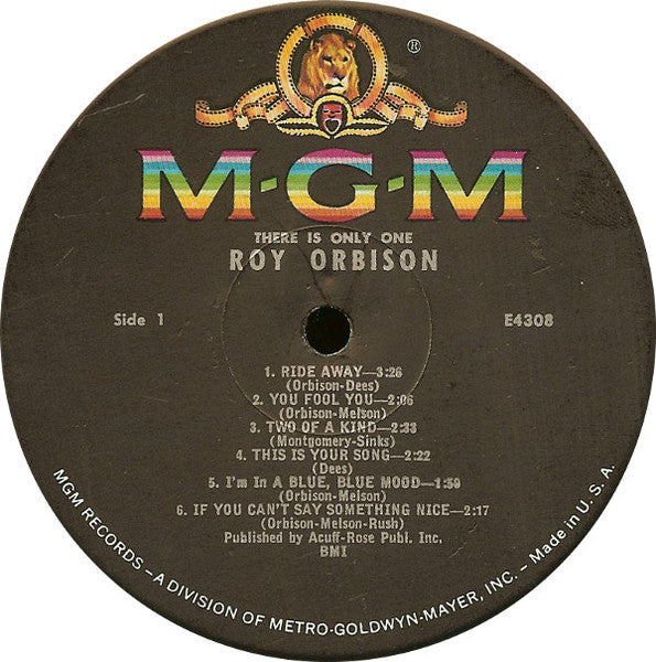 Roy Orbison : There Is Only One Roy Orbison (LP, Album, Mono)