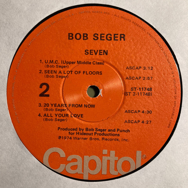 Bob Seger : Seven (LP, Album, RE)