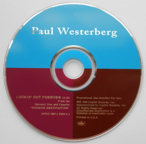 Paul Westerberg : Lookin' Out Forever (CD, Single, Promo, Dig)