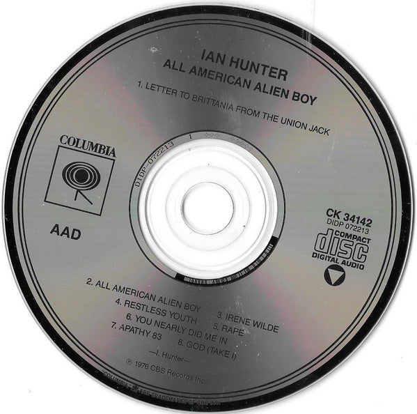 Ian Hunter : All American Alien Boy (CD, Album, RE)