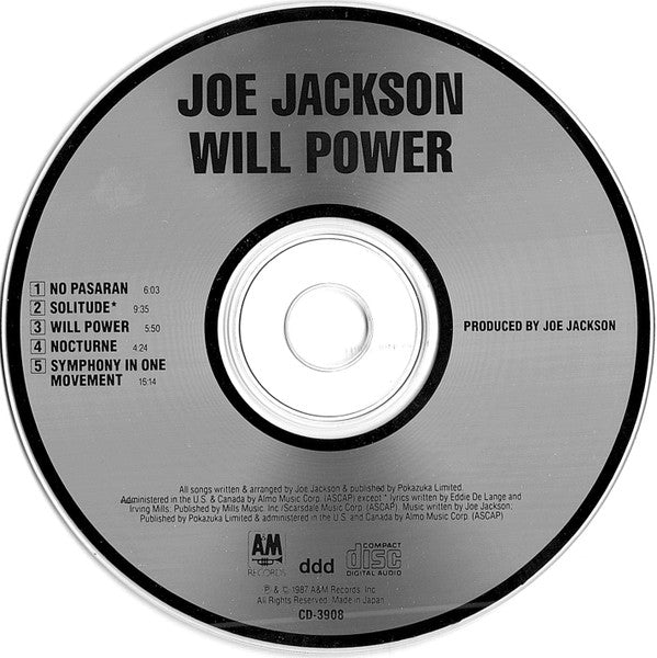 Joe Jackson : Will Power (CD, Album)