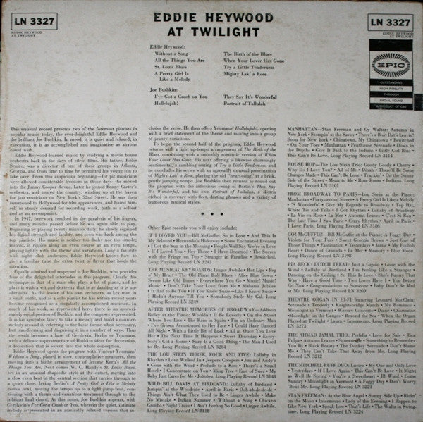 Eddie Heywood / Joe Bushkin : At Twilight (LP, Album)