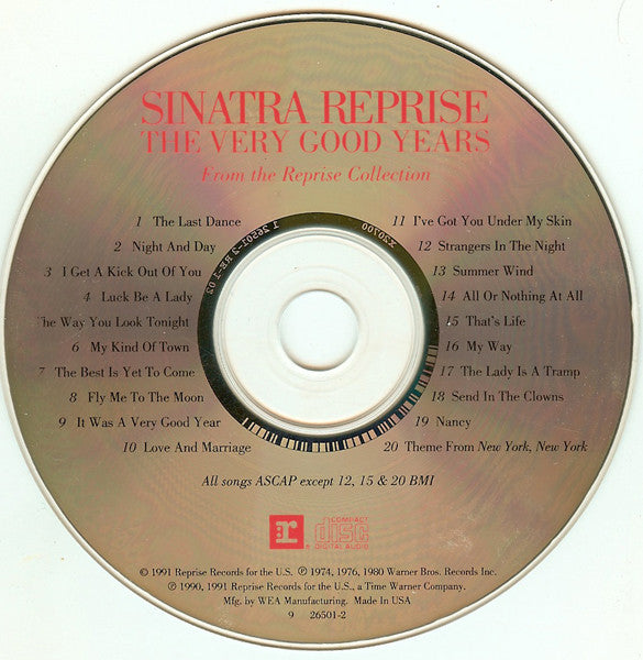 Frank Sinatra : Sinatra Reprise: The Very Good Years (CD, Comp, RE, Cin)
