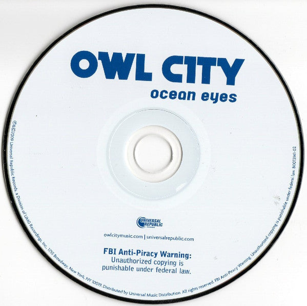 Owl City : Ocean Eyes (CD, Album, Dig)