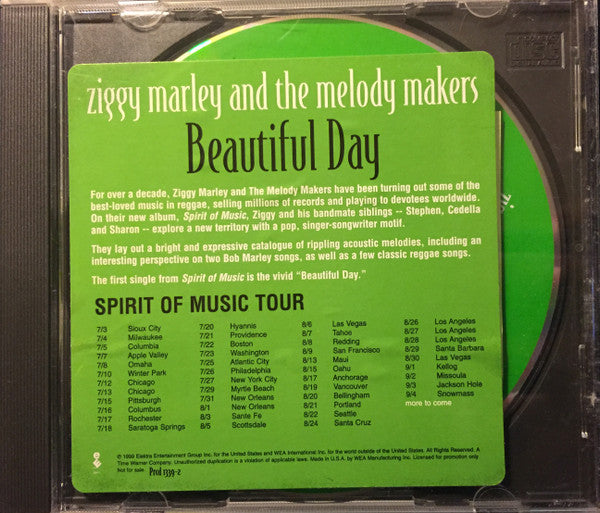 Ziggy Marley And The Melody Makers : Beautiful Day (CD, Single, Ltd, Promo)