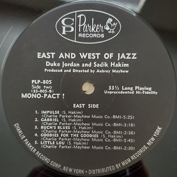 Duke Jordan And Sadik Hakim : East And West Of Jazz (LP, Album, Mono, Bla)