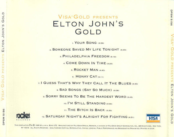 Elton John : Elton John's Gold (CD, Comp, Ltd)