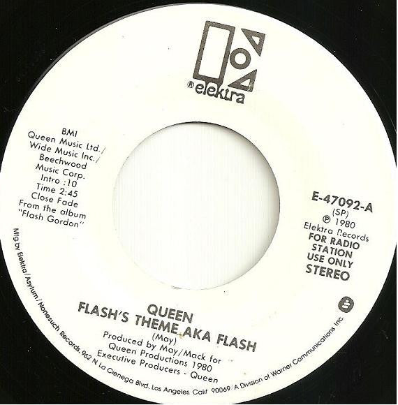 Queen : Flash's Theme AKA Flash (7", Mono, Promo, SP)