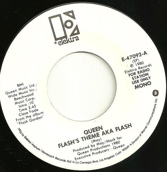 Queen : Flash's Theme AKA Flash (7", Mono, Promo, SP)