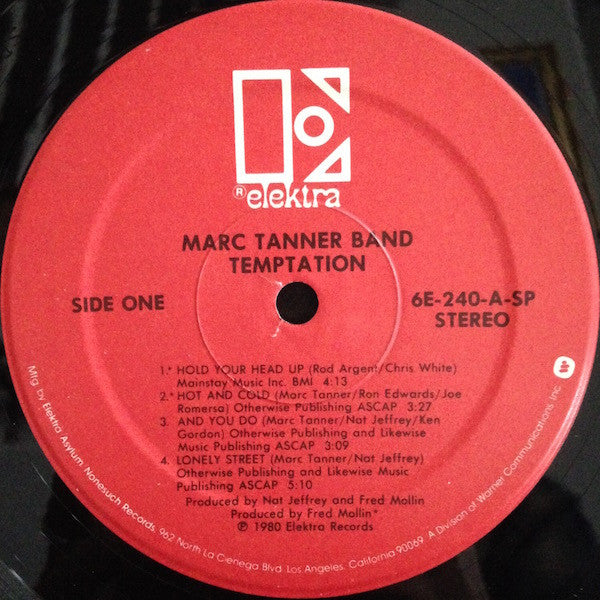 The Marc Tanner Band : Temptation (LP, Album, SP)