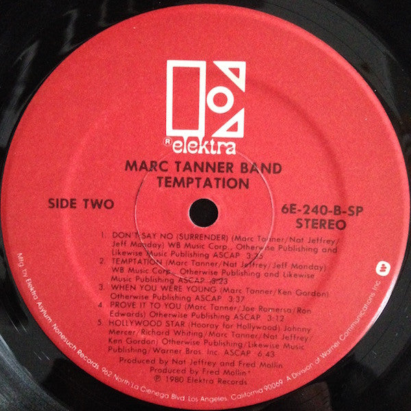 The Marc Tanner Band : Temptation (LP, Album, SP)