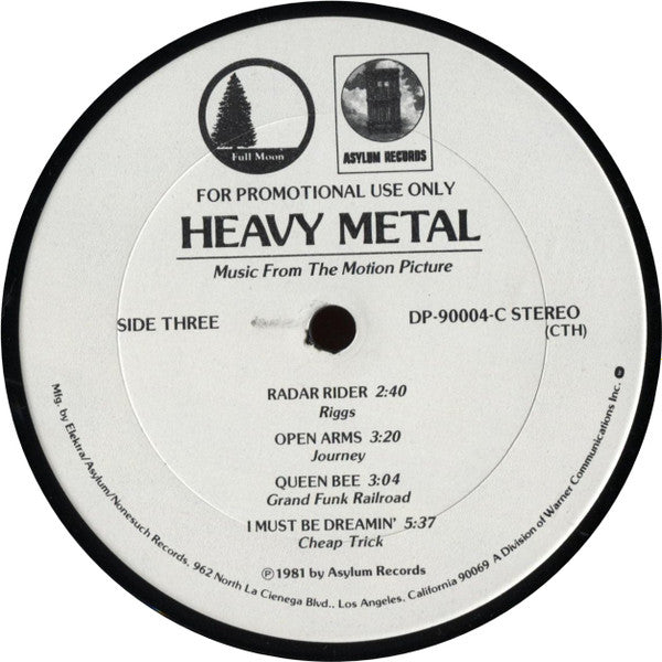 Various : Heavy Metal - Music From The Motion Picture (2xLP, Comp, Promo)
