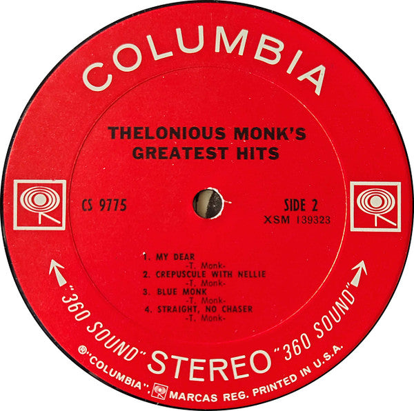 Thelonious Monk : Monk's Greatest Hits (LP, Comp, Ter)