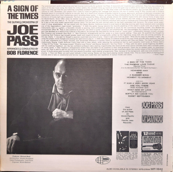 Joe Pass : A Sign Of The Times (LP, Album, Mono)