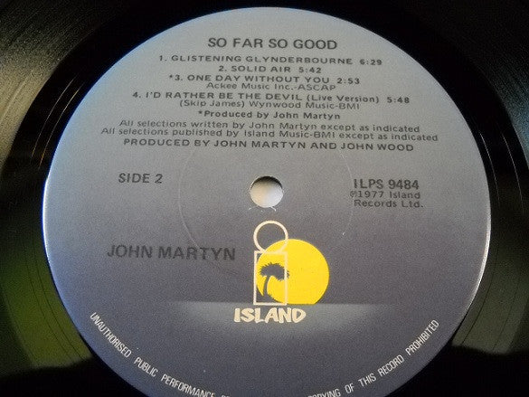 John Martyn : So Far So Good (LP, Comp, Gat)
