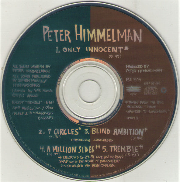 Peter Himmelman : Only Innocent (CD, Single, Promo)