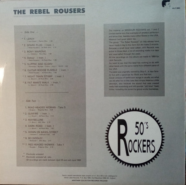 The Rebel Rousers (2) : Rock From Missouri Vol.1 (LP, Comp)
