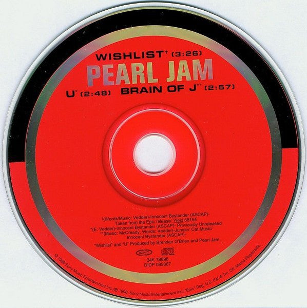 Pearl Jam : Wishlist (CD, Single, Dig)