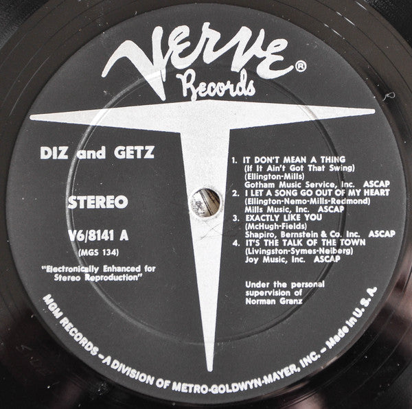 Dizzy Gillespie And Stan Getz : Diz And Getz (LP, Album, RE)