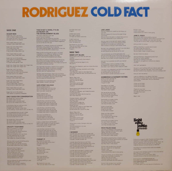 Rodriguez* : Cold Fact (LP, Album, RM, RP, 180)