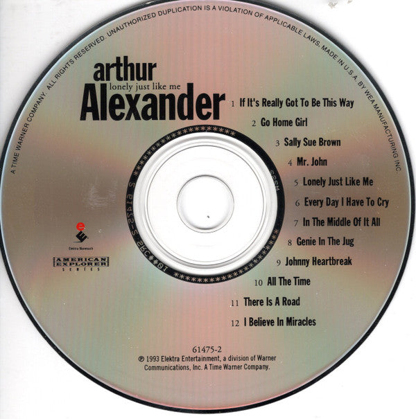 Arthur Alexander : Lonely Just Like Me (CD, Album)