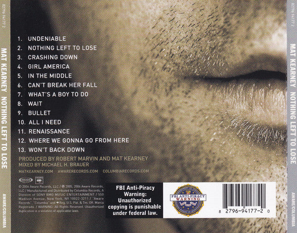 Mat Kearney : Nothing Left To Lose (CD, Album)