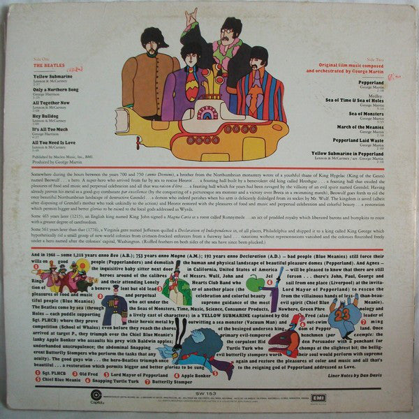 The Beatles : Yellow Submarine (LP, Album, RE, RP, Jac)