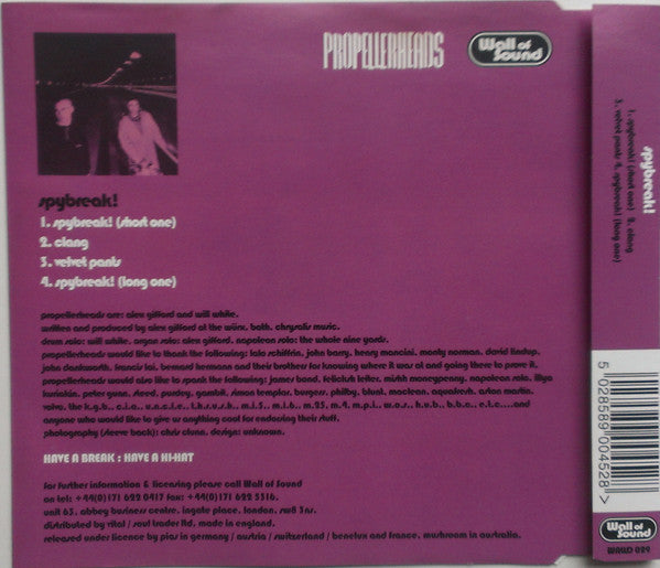 Propellerheads : Spybreak! (CD, Single)